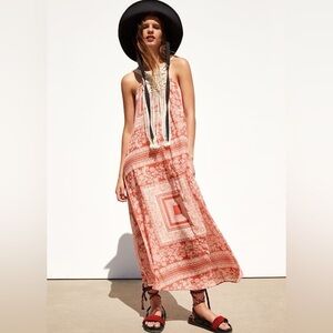 Zara Bohemian Maxi Dress in Red